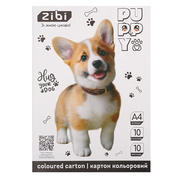 Набір кольорового картону CATS&DOGS А4, 10кол, 10арк