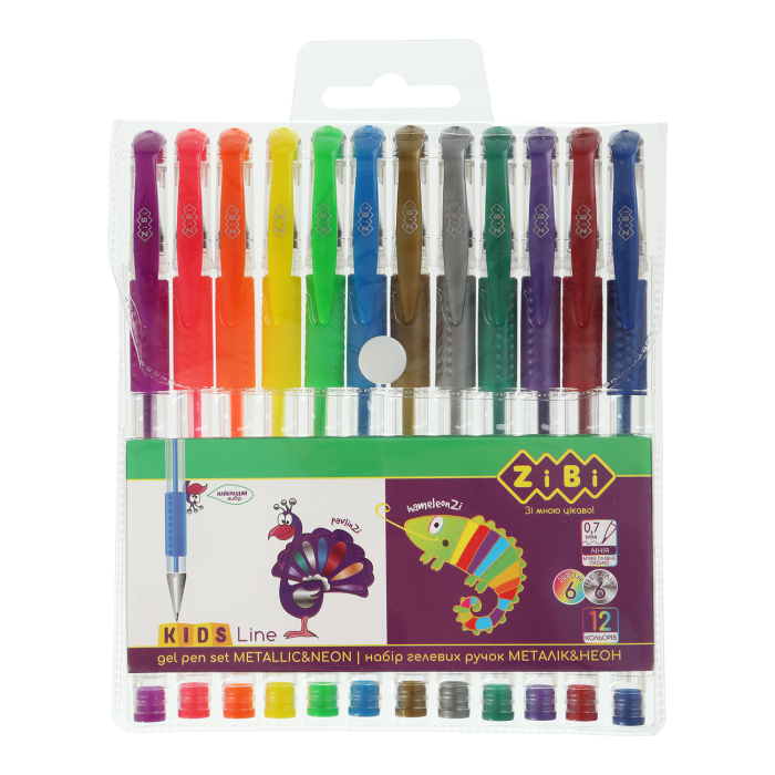 Набор из 12-ти гелевых ручек Neon+Metallic  ZB.2205-99