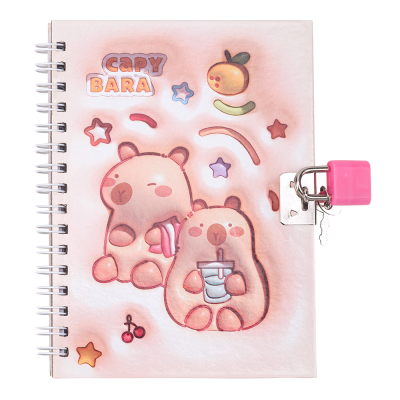 Блокнот Capybara 2 із замком А6, 48арк, клітинка (асорті)