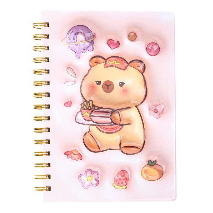 Блокнот Capybara А5, 80арк, клітинка (асорті)