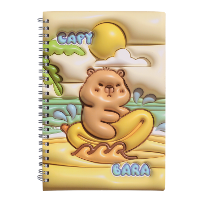 Блокнот Capybara А5, 70л, клетка (ассорти) 