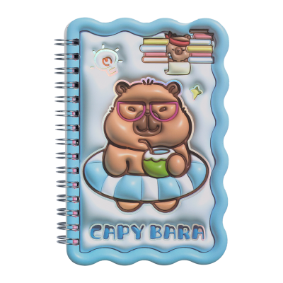 Блокнот с разделителями Capybara А6, 60л, клетка (ассорти) 