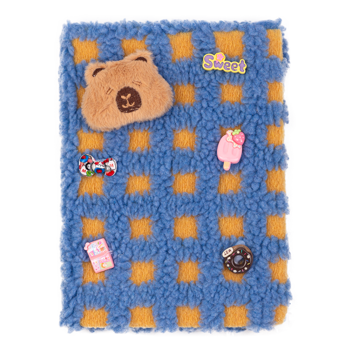 Блокнот плюшевий Capybara 19 А5, 80арк. клітинка (асорті)