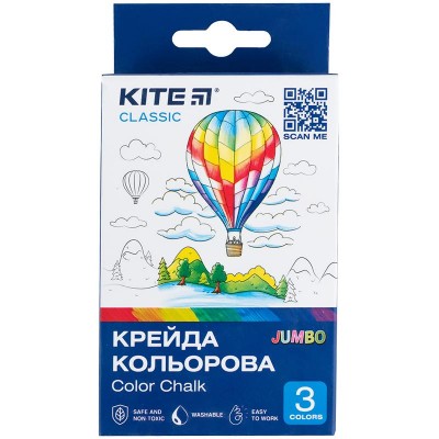 Крейда кольорова Jumbo Classic (3 кольори)