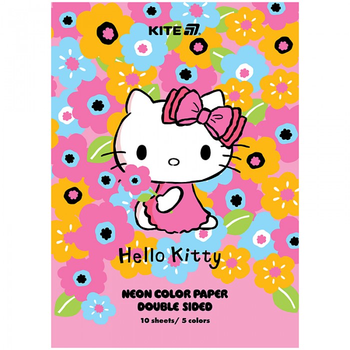 Набор цветной бумаги Hello Kitty А4, 5цв. 10л.