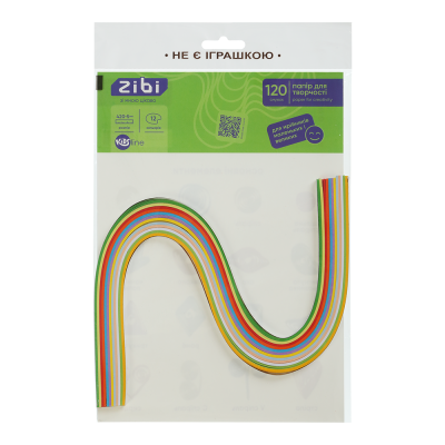 Папір кольоровий для квілінгу 420х5мм, (12 кол) 120шт. Kids Line