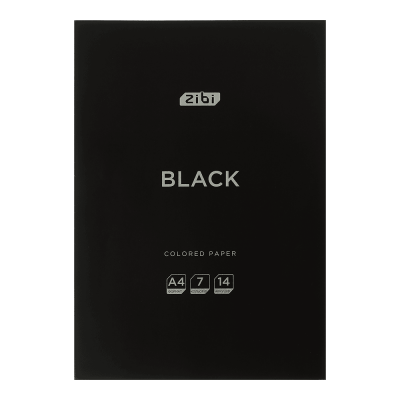 Набор цветной бумаги Black А4, 7цв. 14л.