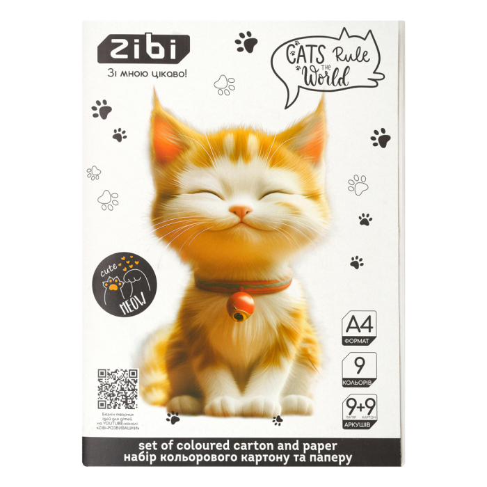 Набор цветного картона и бумаги CATS&DOGS А4 ZB.1968-22