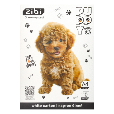 Картон білий CATS&DOGS А4 (10 аркушів) ZB.1990-22