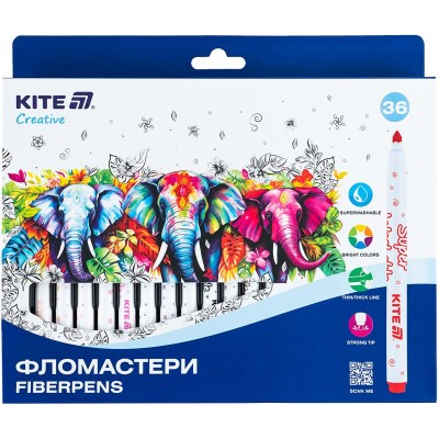 Фломастери Superwashable Creative (36 кольорів) 