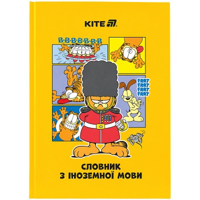 Словарь для иностранных слов А5, 60л. твердая обложка Garfield