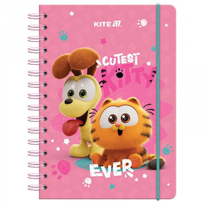 Щоденник-планер на пружині в твердій обкладинці Garfield