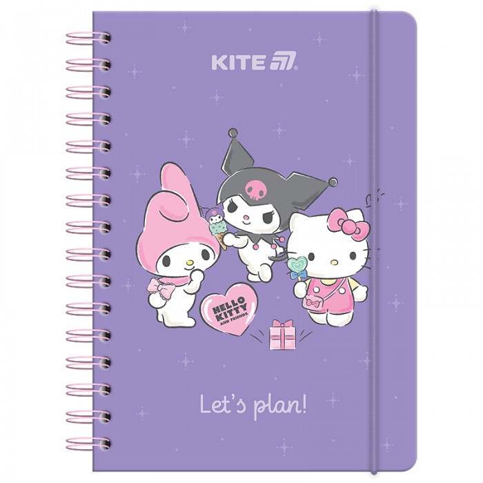 Щоденник-планер на пружині в твердій обкладинці Kuromi