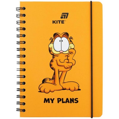 Щоденник-планер на пружині в твердій обкладинці Garfield