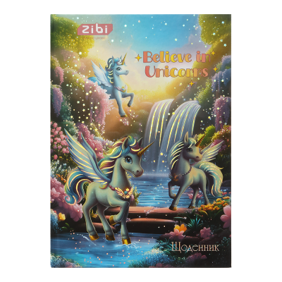 Щоденник шкільний Unicorn Magic В5, 40арк. тверда обкладинка