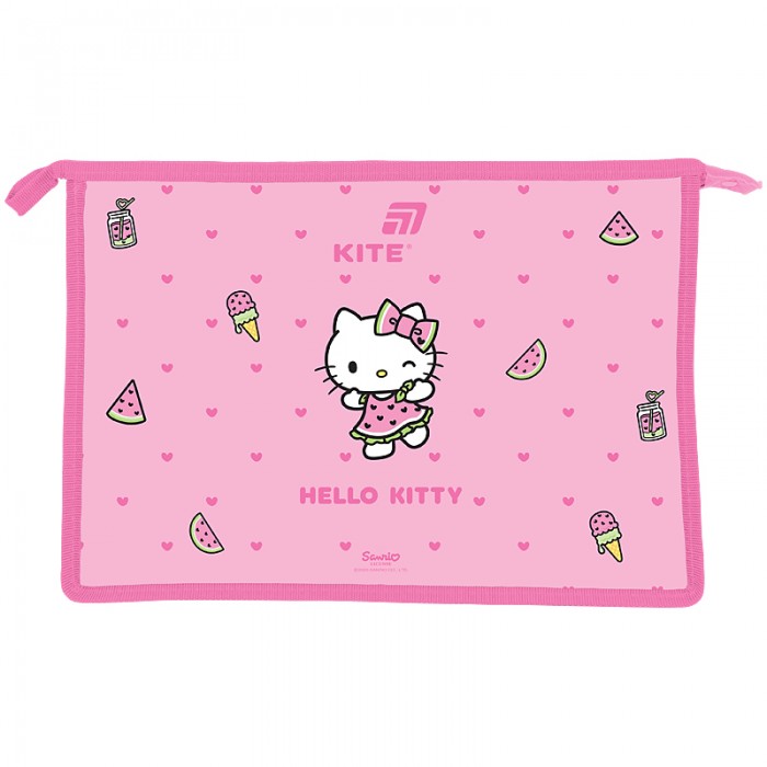 Папка на блискавці пластикова Hello Kitty А4+
