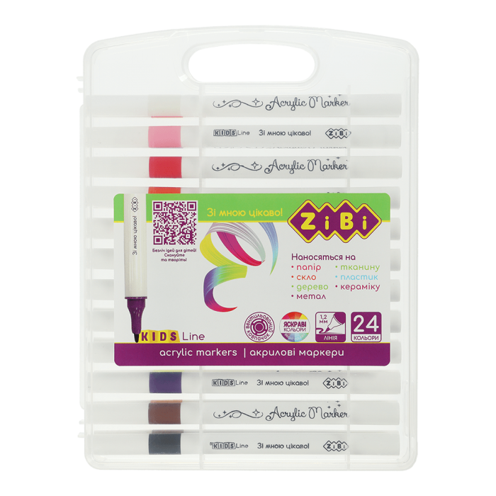 Маркери акрилові KIDS Line (24шт)