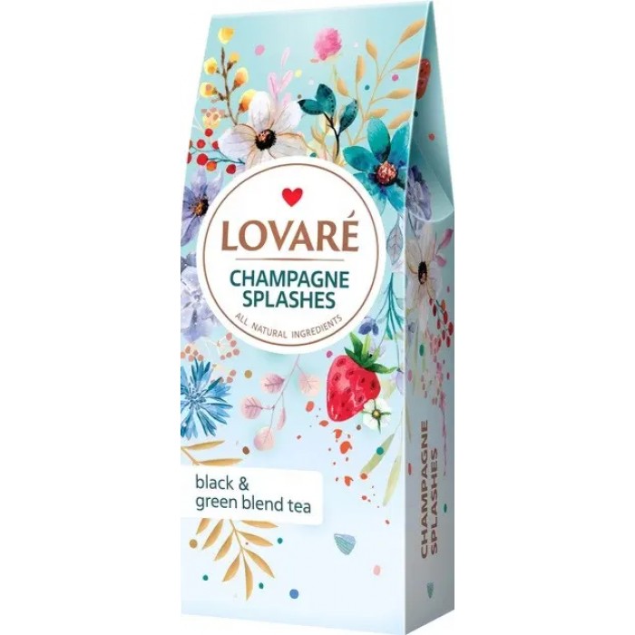 Чай Lovare Champagne Splashes (80г) бленд черного и зеленого