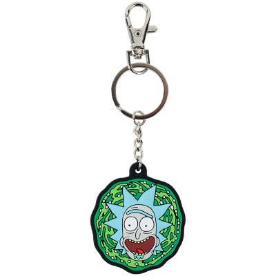 Брелок-підвіска з металевою фурнітурою на карабіні Rick and Morty