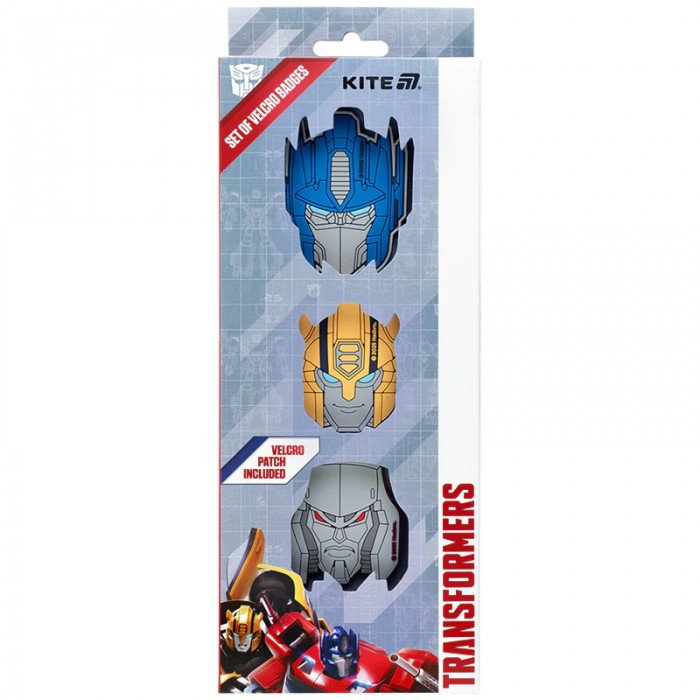 Набір бейджів на липучці (3шт) Transformers 