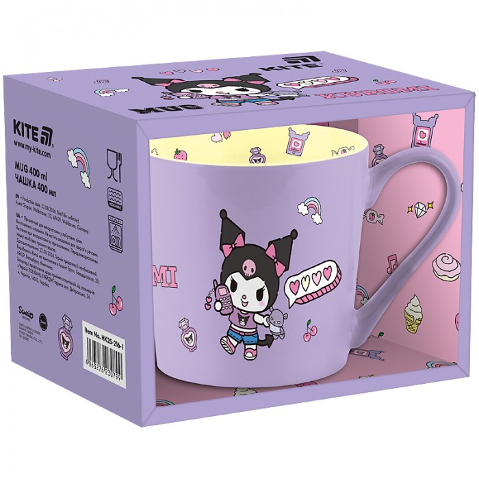 Чашка керамическая Kuromi 400мл
