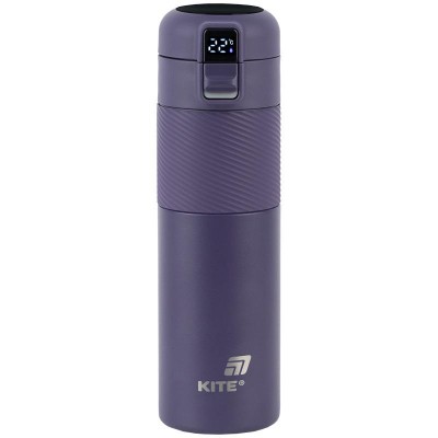 Термос із термодатчиком 450мл (фіолетовий) 