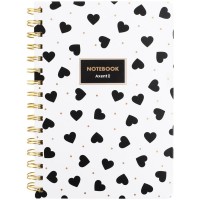 Блокнот Black&White А5, 80арк. (бічна спіраль) клітинка 8470-16-a