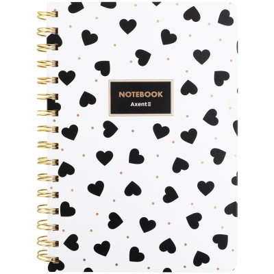 Блокнот Black&White А5, 80арк. (бічна спіраль) клітинка 8470-16-a