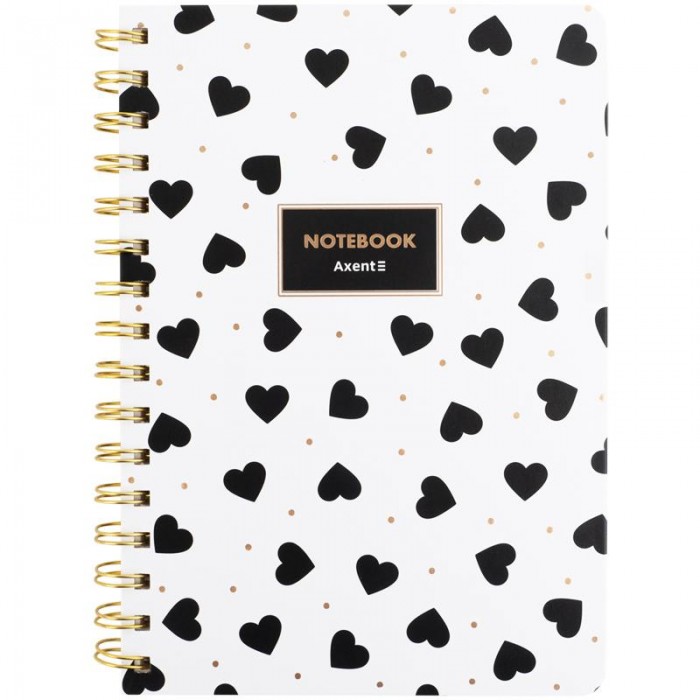 Блокнот Black&White А5, 80арк. (бічна спіраль) клітинка 8470-16-a