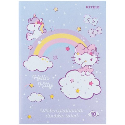 Картон белый двусторонний Hello Kitty А4 (10 листов)