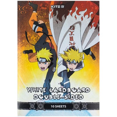 Картон белый двусторонний Naruto А4 (10 листов)