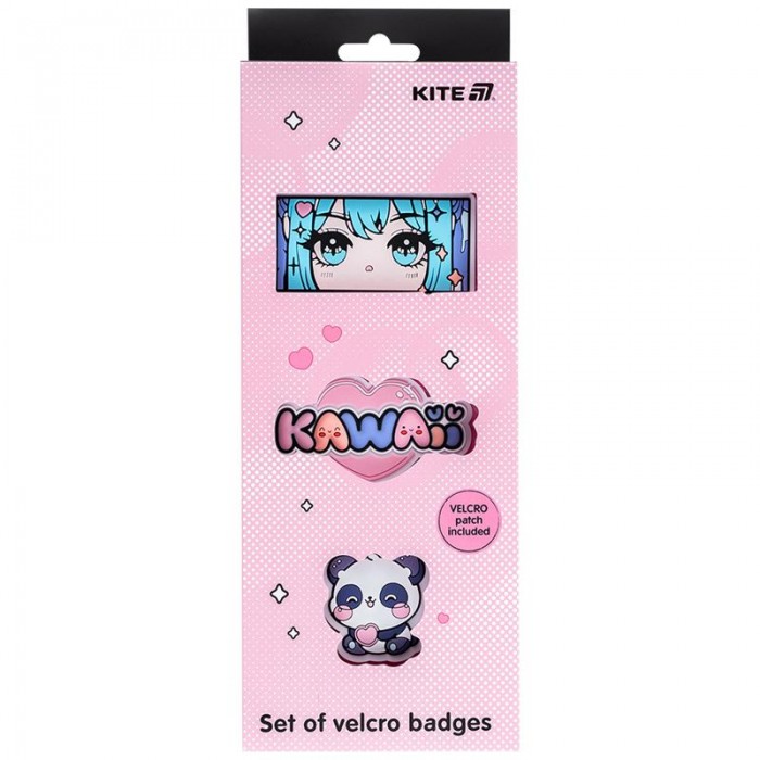 Набір бейджів на липучці (3шт) Kite