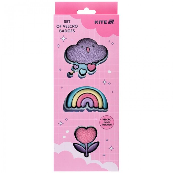 Набір бейджів на липучці (3шт) Kite