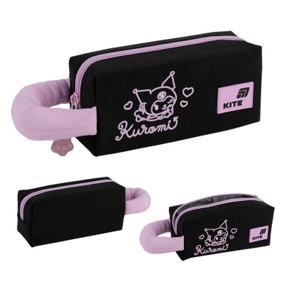 Пенал (1 відділення) Kuromi 2703-2 чорно-рожевий