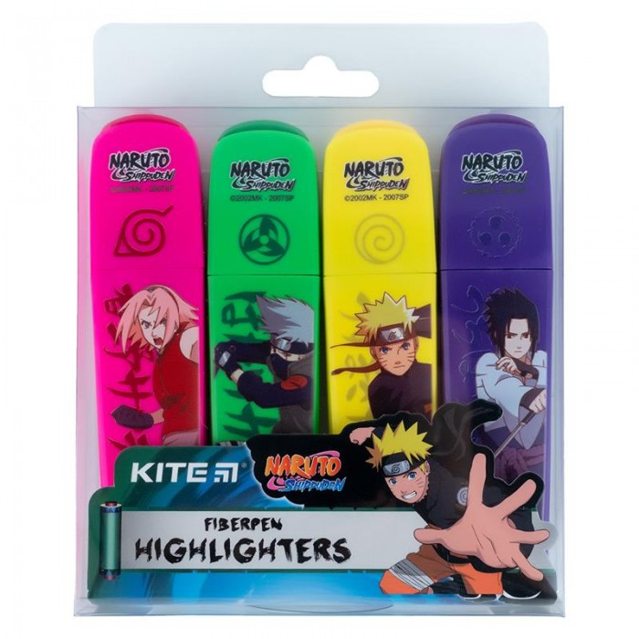 Набор текст-маркеров Highlighter Naruto (4 цвета)