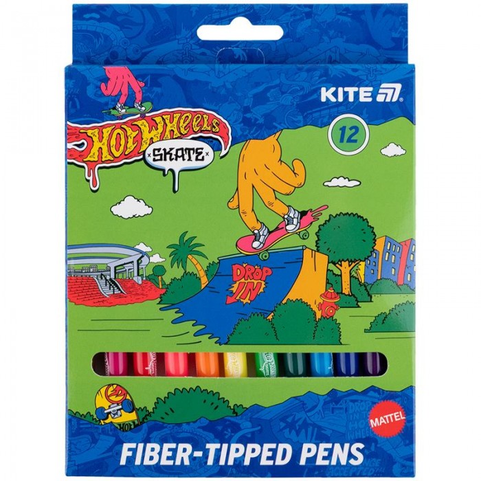 Фломастери Hot Wheels (12 кольорів)