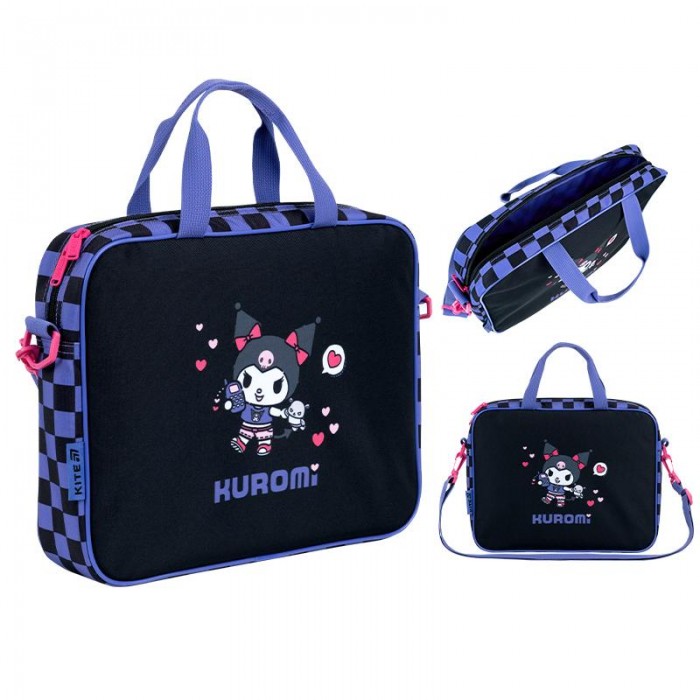 Сумка шкільна текстильна А4+, 1 відділення, Kuromi