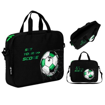 Сумка шкільна текстильна А4+, 1 відділення, Football