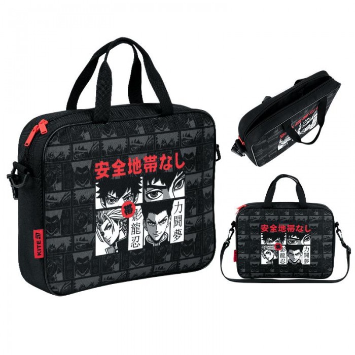 Сумка шкільна текстильна А4+, 1 відділення, 589 Anime