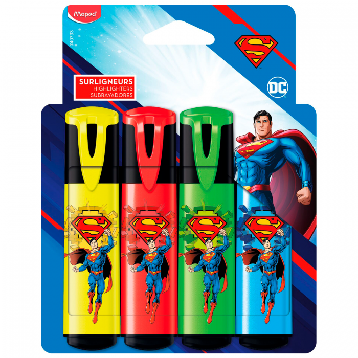 Набір текст-маркерів Superman (4 кольори) 