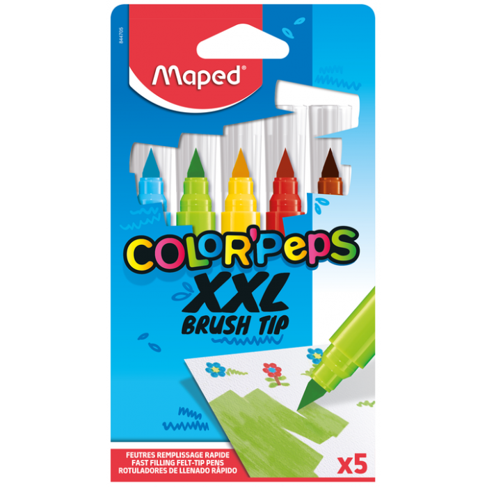 Фломастери брашеві Color Peps XXL (5 кольорів) MP.844705
