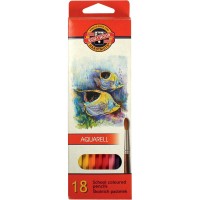 Карандаши цветные акварельные MONDELUZ Рыбки (18цв) 