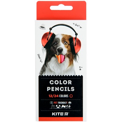 Олівці кольорові двосторонні Kite Dogs (12шт/24 кольори) k22-054-1