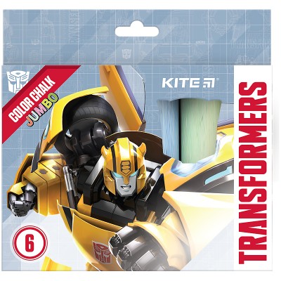 Крейда кольорова Jumbo Transformers (6шт)