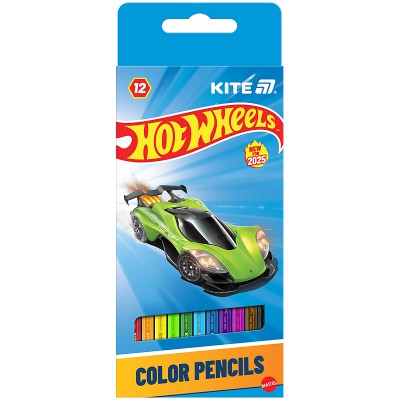 Карандаши цветные (12 цветов) Hot Wheels 