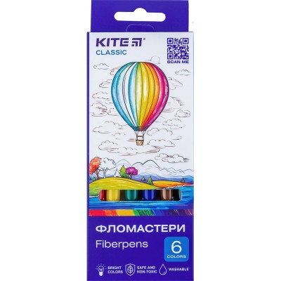 Фломастери Classic (6 кольорів) 