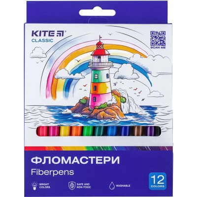Фломастери Classic (12 кольорів) 