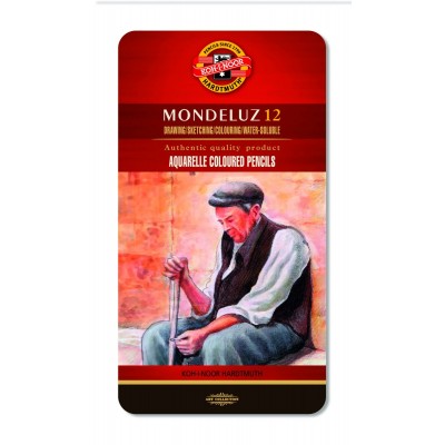 Олівці акварельні Mondeluz подарункові (12 кольорів) 3722