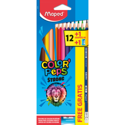 Карандаши цветные Color Peps Strong X12 + 1 BP + 1PS