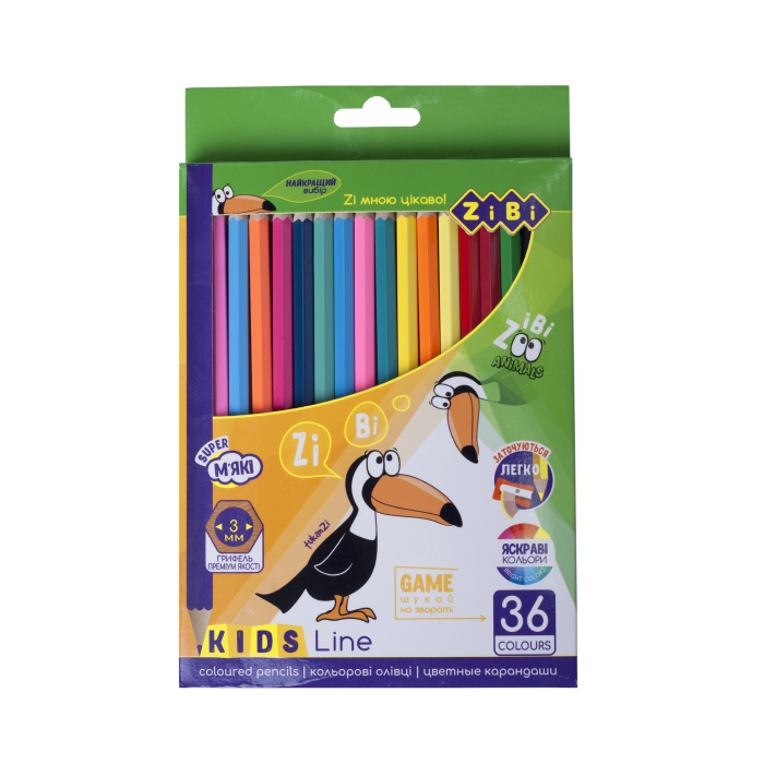 Олівці кольорові Kids Line (36 кольорів) ZB.2417